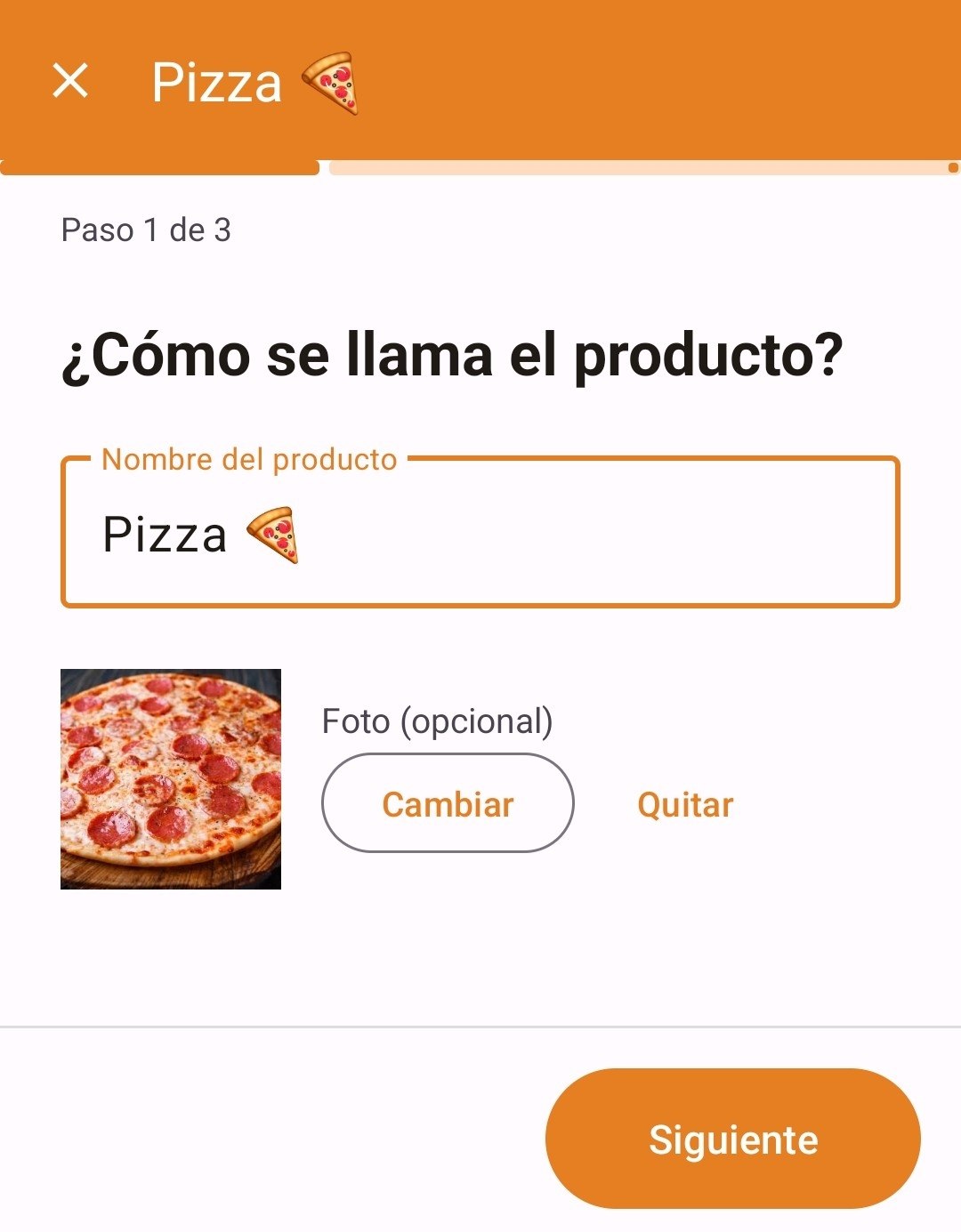 Paso 1: nombre y foto