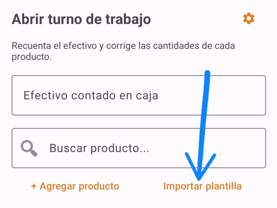 Botón Importar plantilla