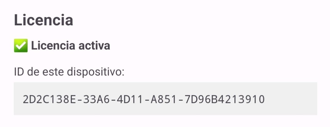 Licencia activada con éxito