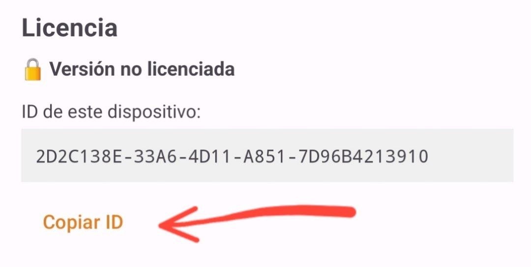 ID del dispositivo y botón Copiar ID